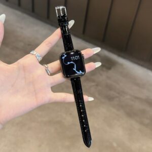 Classic Black Silicone Watch Strap